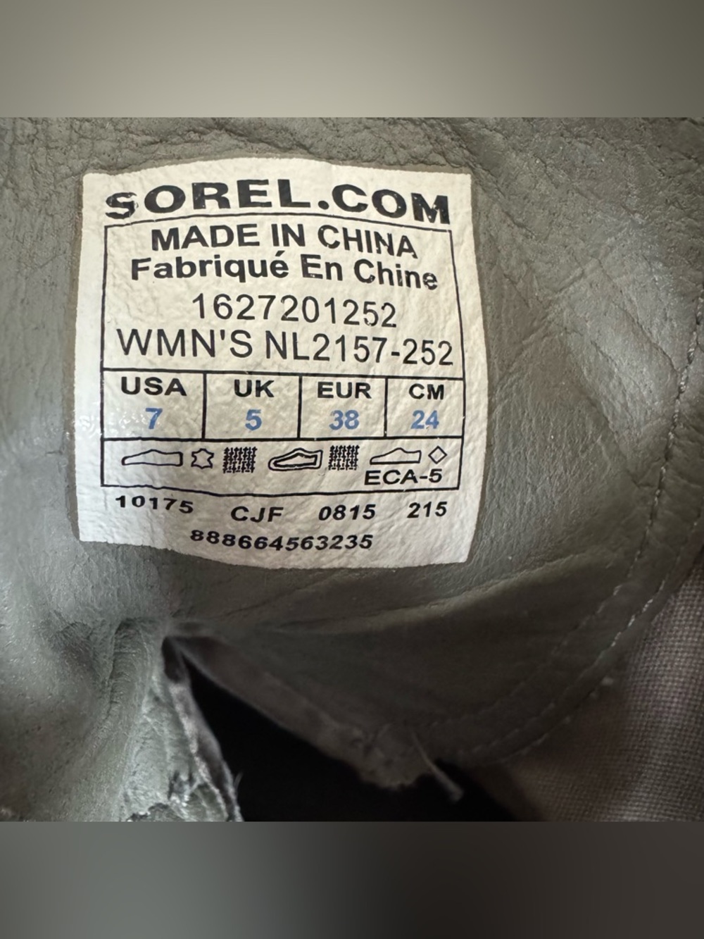 Sorel Major Carly Snow Combat Boots Leather Canvas Mid Calf Lace Up Sand Black - Picture 12 of 12